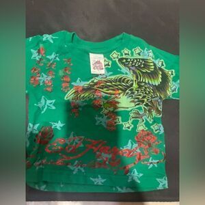 Ed hardy vintage tee shirt long sleeve top eagle graffti logo unisex rare